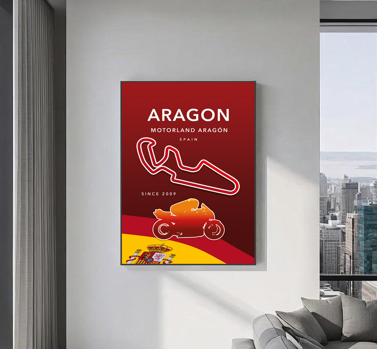 Aragón MotoGP poster – Spain circuit wall art third angle