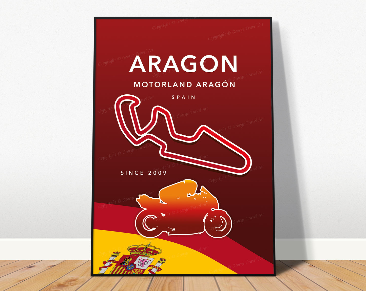 Aragón MotoGP poster print – Motorland Circuit wall art final