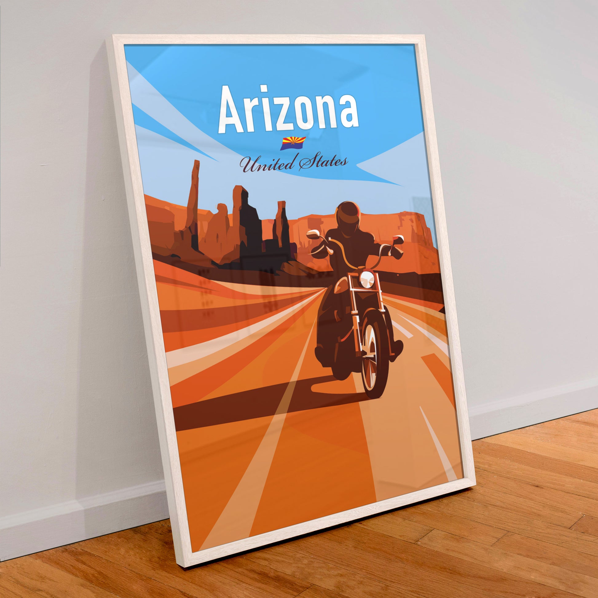 Arizona USA travel poster – Monument Valley wall art second angle