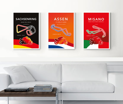 Assen MotoGP poster – TT Circuit wall art detail