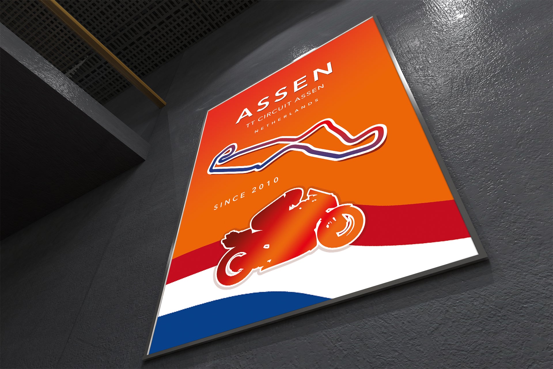 Assen MotoGP print – Netherlands circuit wall art second angle