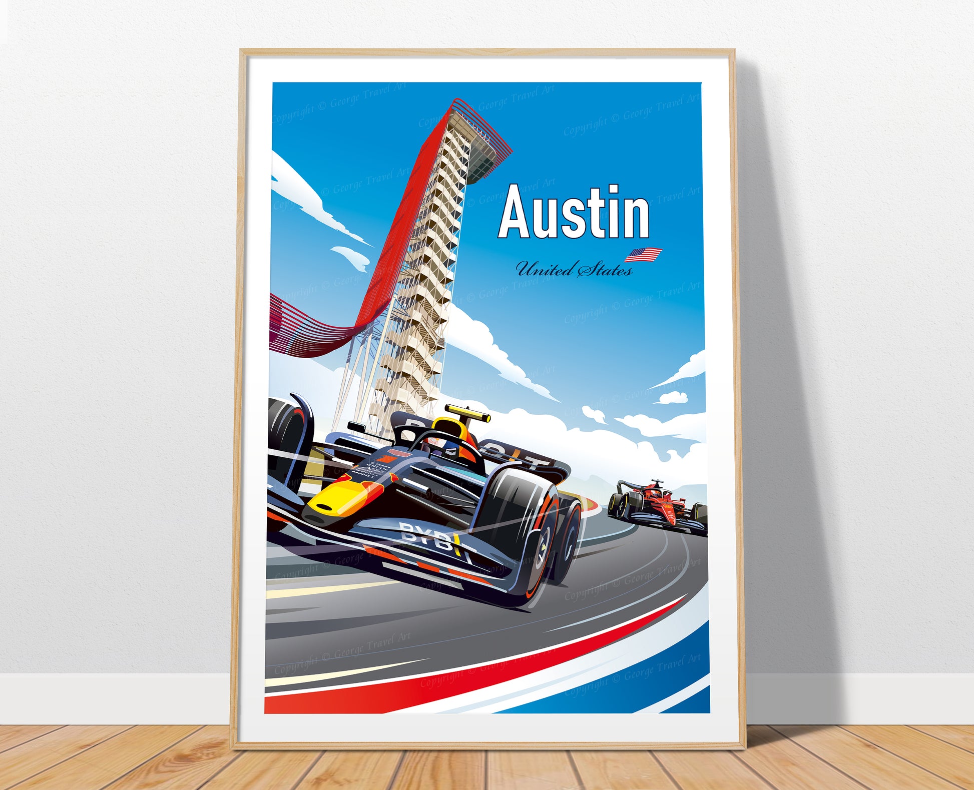 Austin F1 print poster – Circuit of the Americas wall art