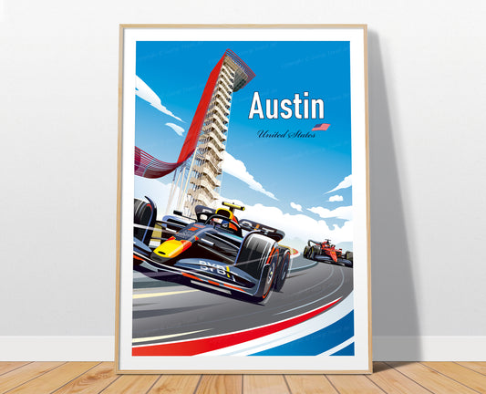 Austin F1 print poster – Circuit of the Americas wall art