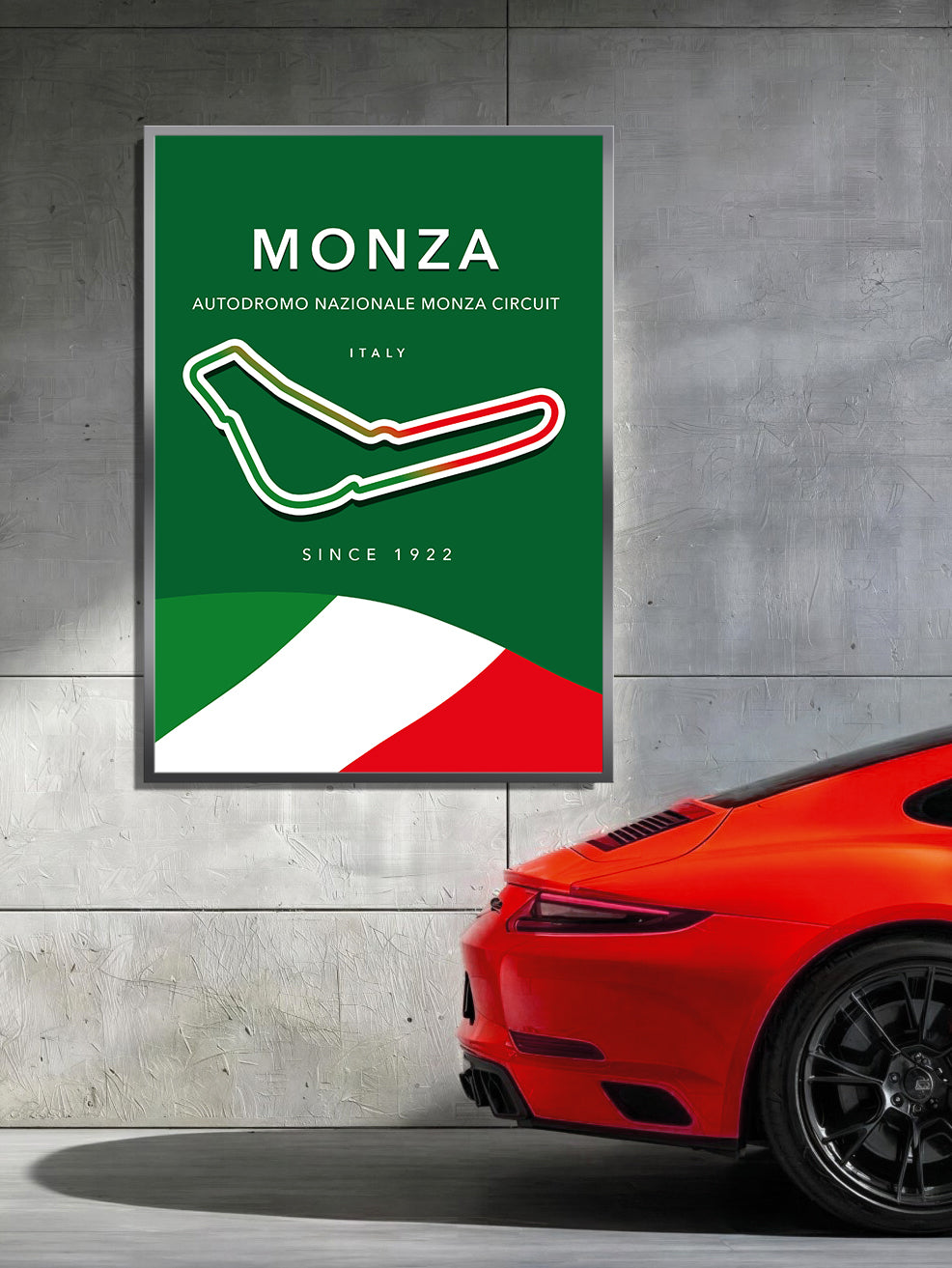 Monza F1 circuit track map poster print – Italian Grand Prix wall art