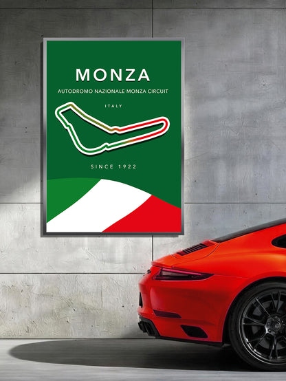 Monza F1 circuit track map poster print – Italian Grand Prix wall art
