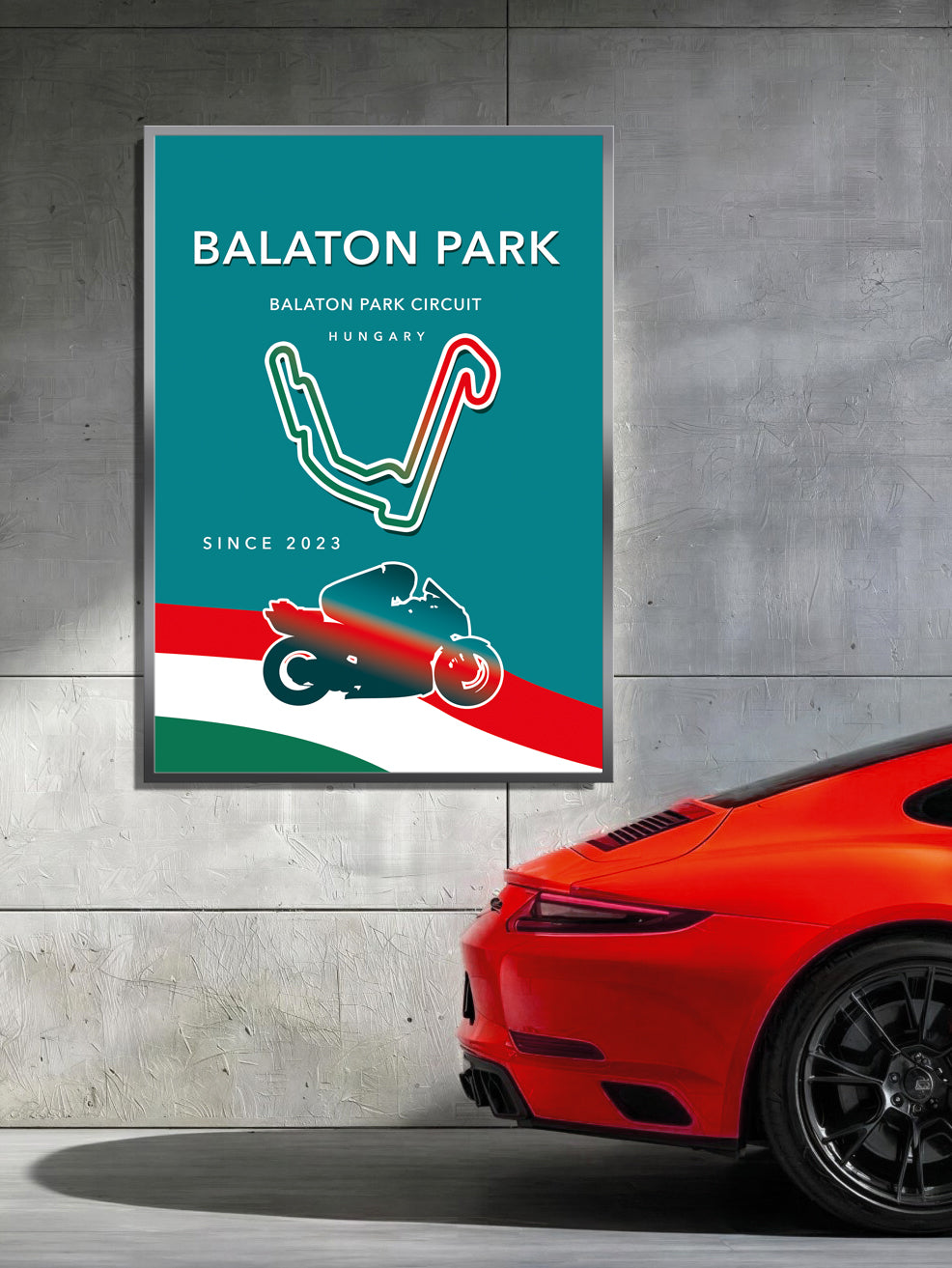 Balaton Park MotoGP print – Hungary circuit wall art second angle