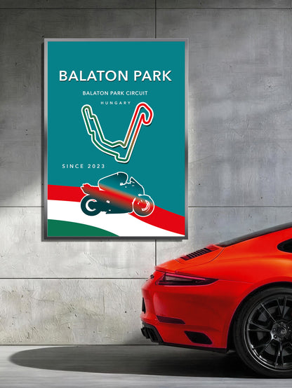 Balaton Park MotoGP print – Hungary circuit wall art second angle