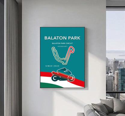 Balaton Park MotoGP poster – Hungary circuit wall art third angle