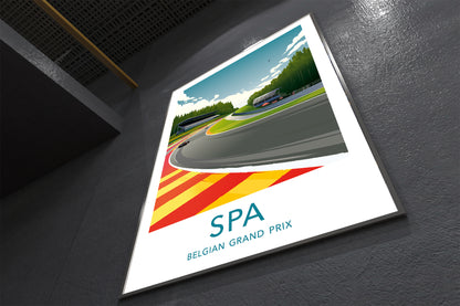 Spa F1 circuit poster print – Belgian Grand Prix Formula 1 wall art