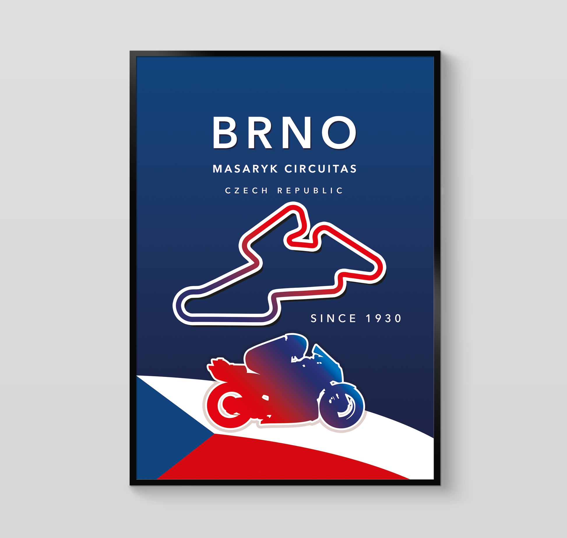 Brno MotoGP poster print – Czech Republic circuit wall art