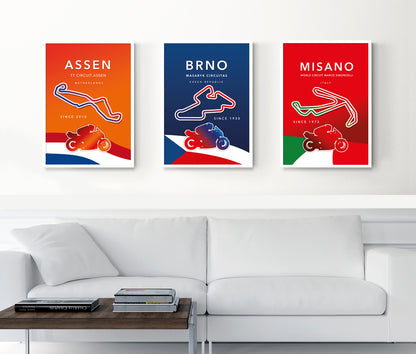 Brno MotoGP poster – Czech Republic wall art detail
