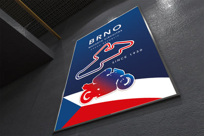 Brno MotoGP poster print – Czech Republic wall art vertical format