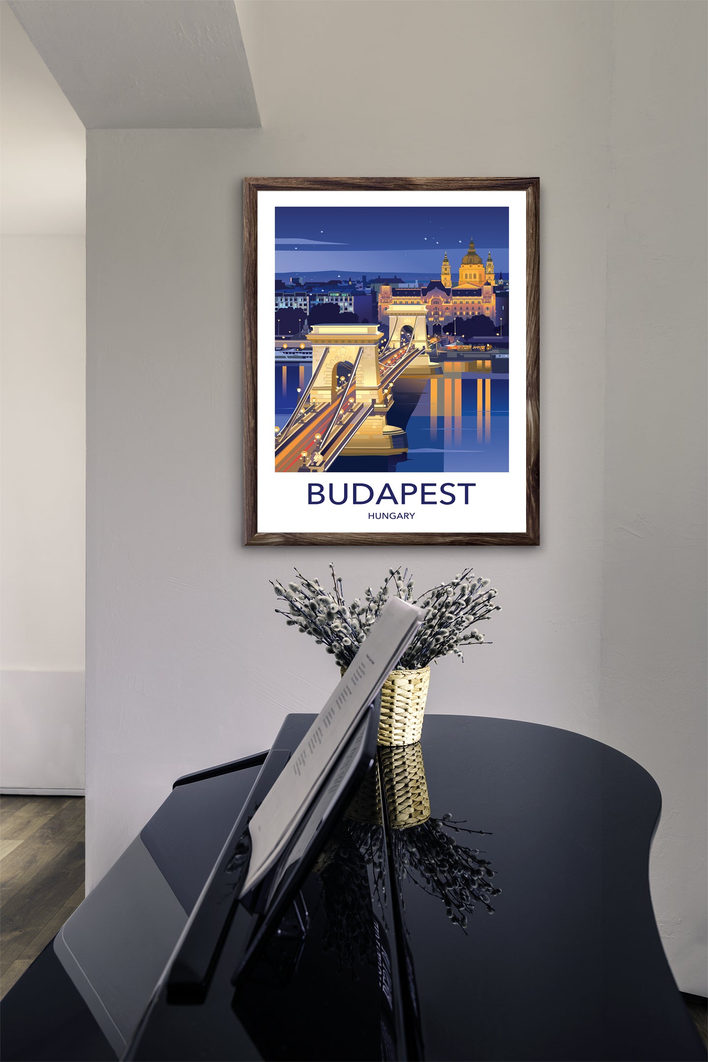 Budapest Hungary travel poster print – wall art vertical format