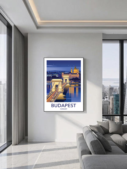 Budapest Hungary travel poster print – wall art final