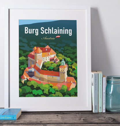 Burg Schlaining Austria Travel Poster