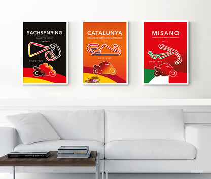 Barcelona-Catalunya MotoGP poster – Spain wall art detail