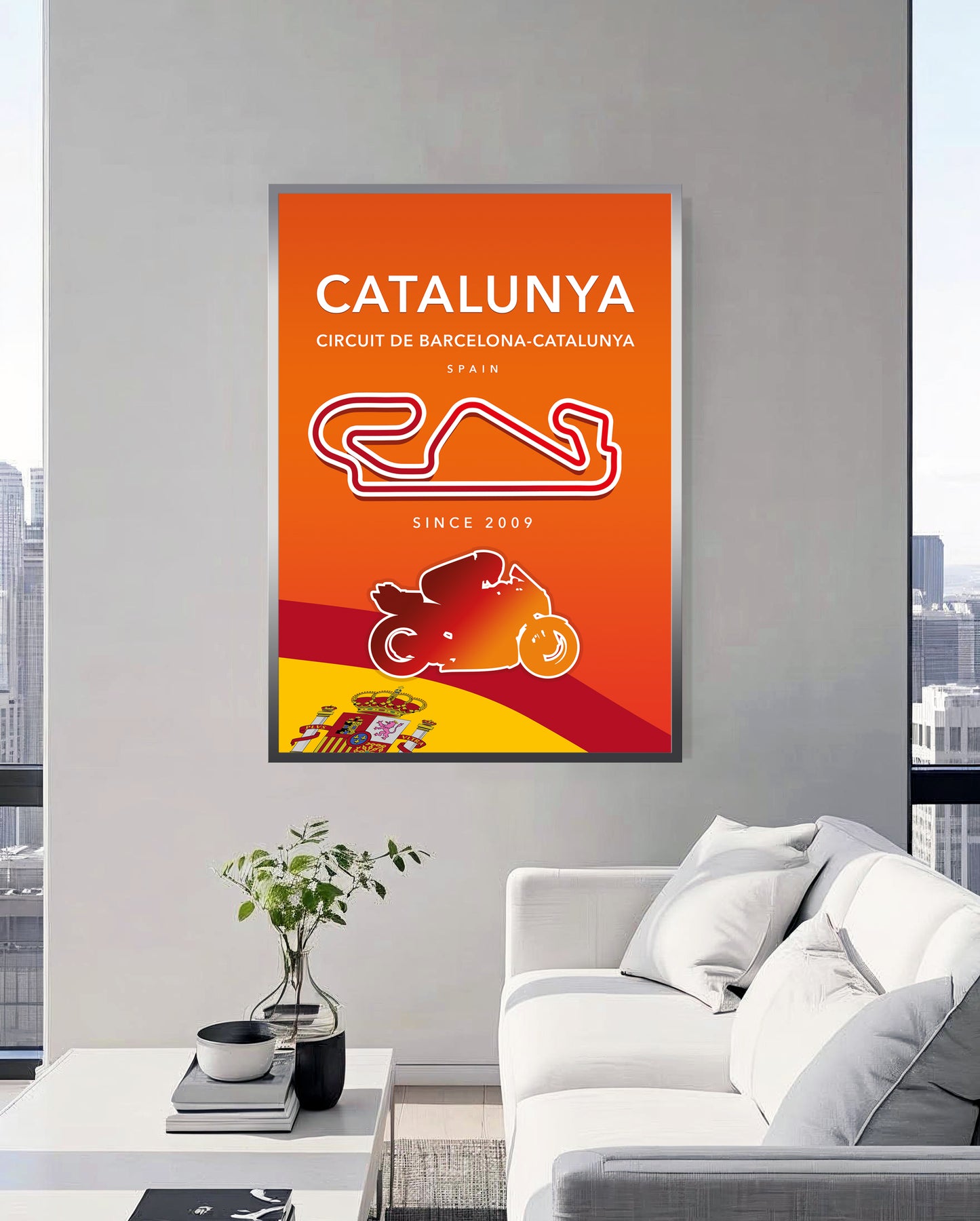 Barcelona-Catalunya MotoGP print – Spain circuit wall art second angle