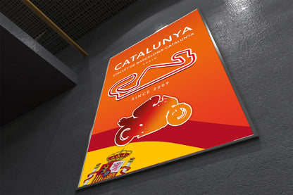 Barcelona-Catalunya MotoGP poster print – Spain wall art vertical format