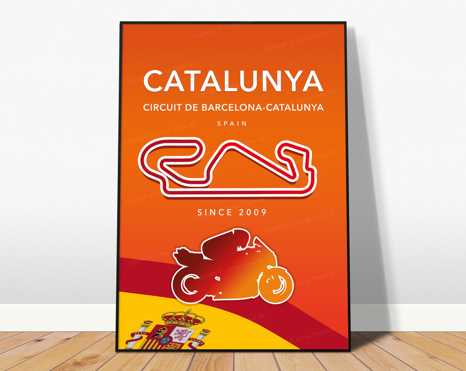 Barcelona-Catalunya MotoGP poster – Spain circuit wall art third angle
