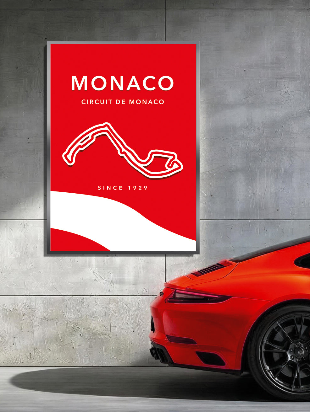 Circuit de Monaco F1 track map poster print – Monaco Grand Prix wall art