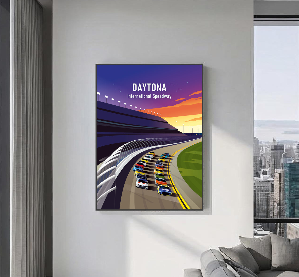 Daytona International Speedway print poster – Daytona 500 NASCAR wall art