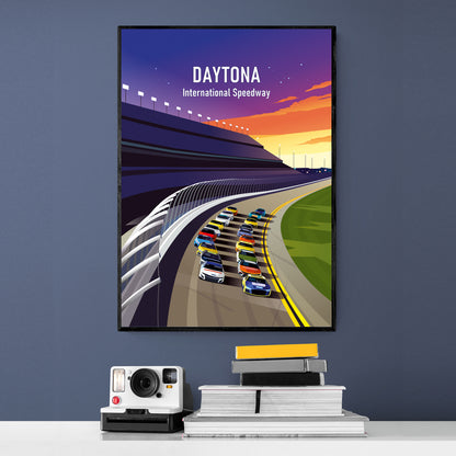 Daytona 500 poster – NASCAR Daytona Speedway wall art variant
