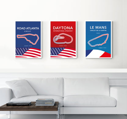 Daytona circuit track map poster print – NASCAR wall art