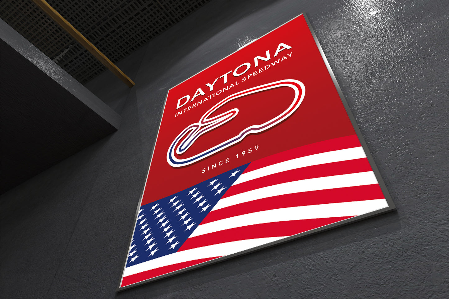 Daytona circuit track map poster print – NASCAR wall art