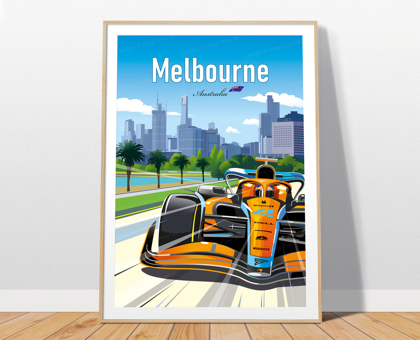 Melbourne F1 poster print – McLaren Albert Park Australian Grand Prix wall art