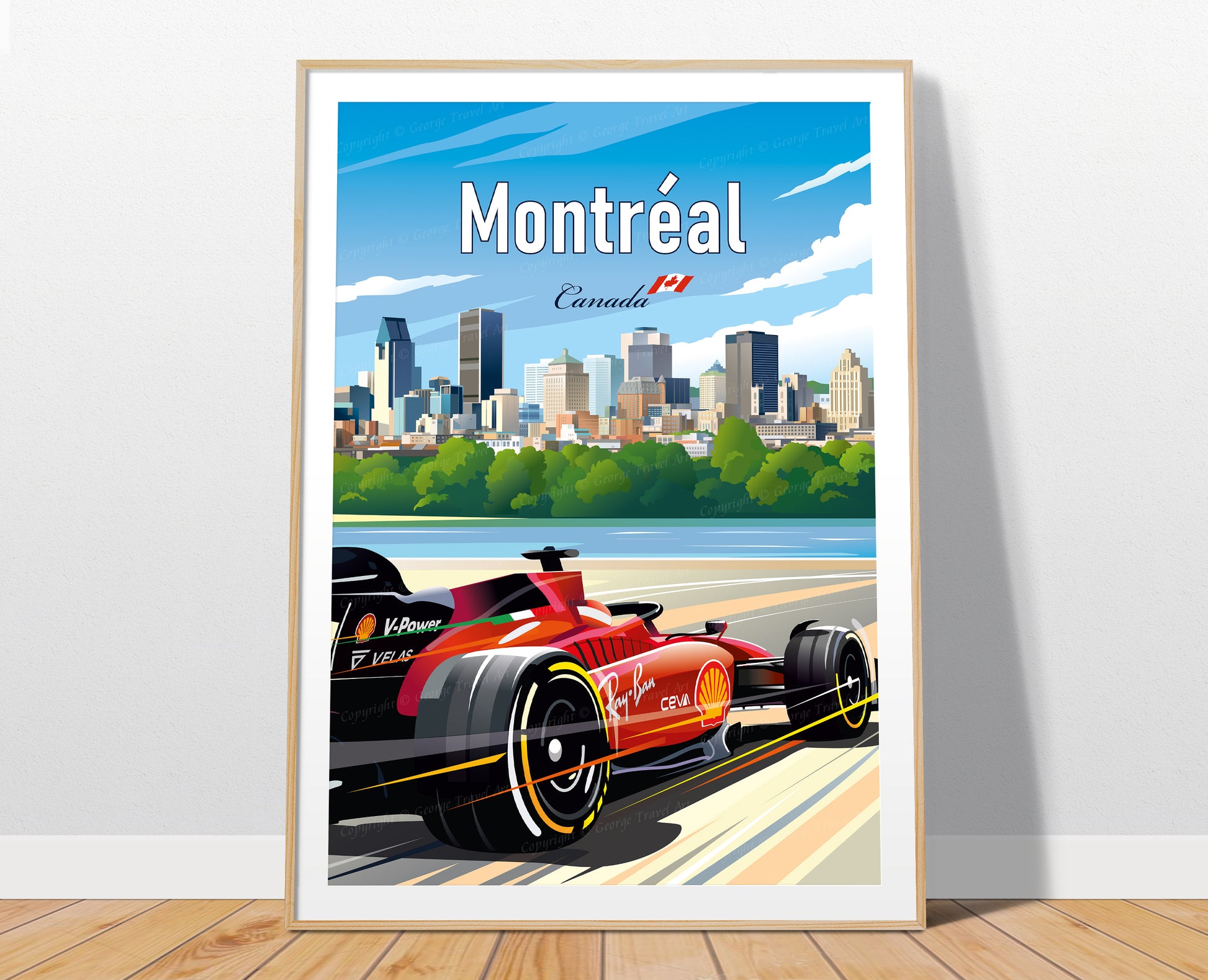 Montréal F1 poster print – Ferrari Canadian Grand Prix wall art