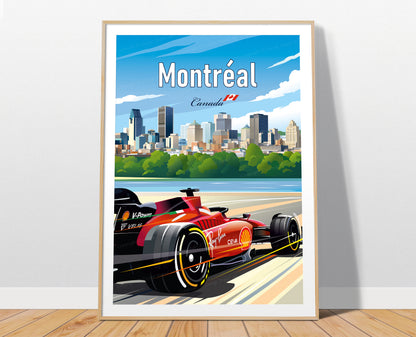 Montréal F1 poster print – Ferrari Canadian Grand Prix wall art