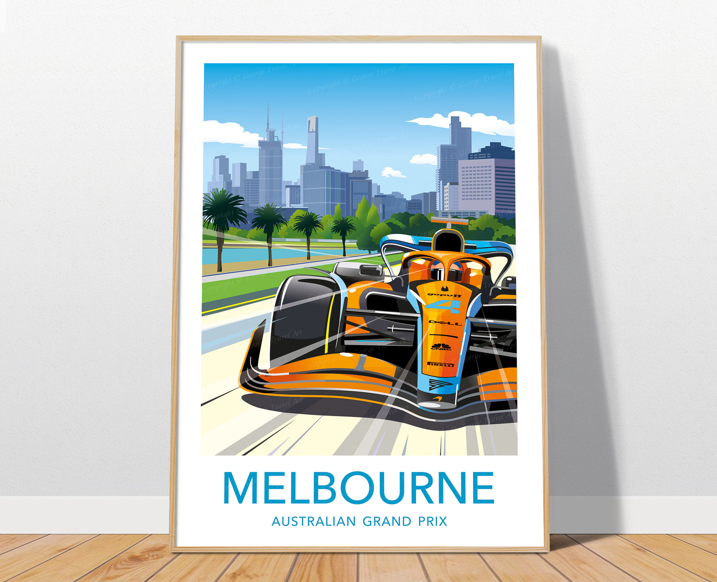 Melbourne F1 poster print – McLaren Australian Grand Prix wall art