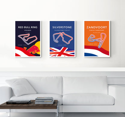 Silverstone F1 Circuit Poster / F1 Racing Track / F1 Gift / F1 UK Circuits