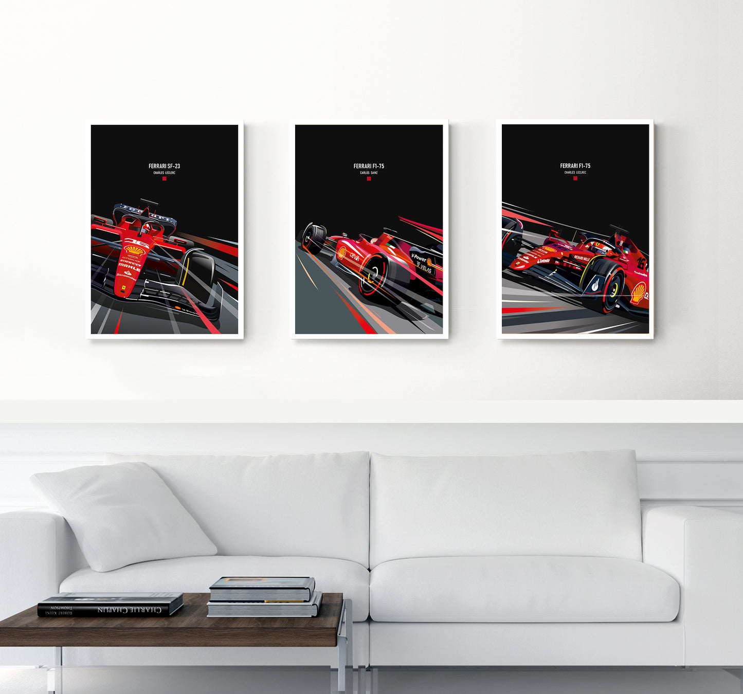 Ferrari F1-75 Poster / Carlos Sainz F1 Wall Art / Formula-1 Print