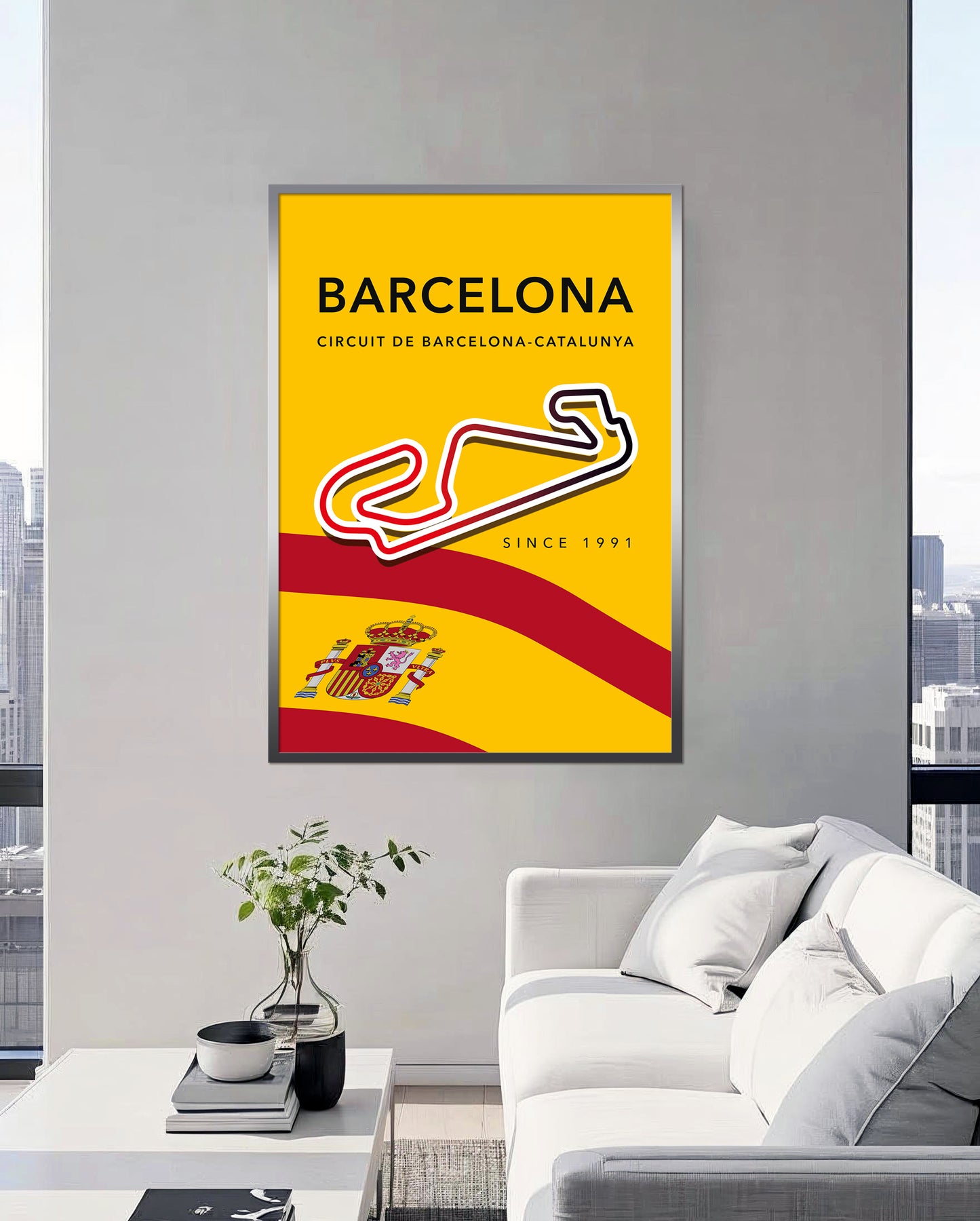 Circuit de Barcelona Track Poster – Spain F1 Wall Art