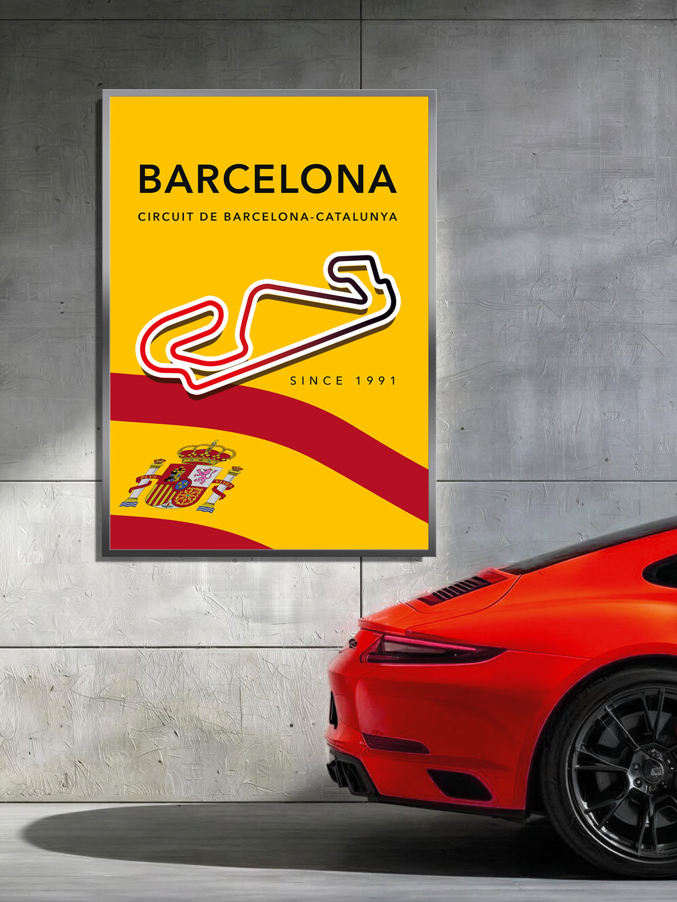 Circuit de Barcelona Track Poster – Spain F1 Wall Art