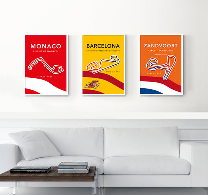 Circuit De Barcelona-Catalunya F1 Poster / F1 Racing Track / F1 Gift
