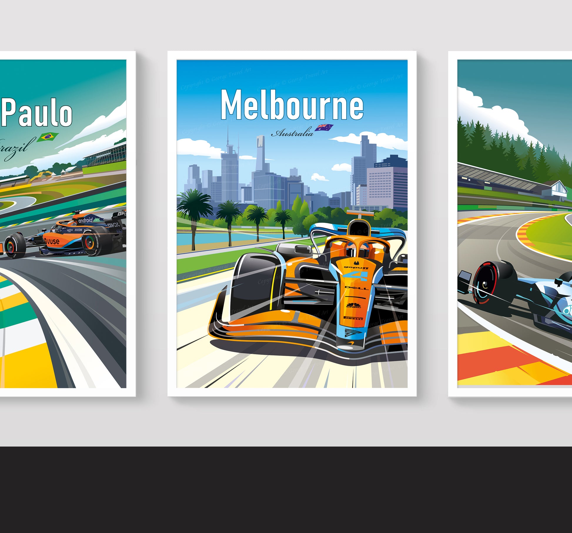 Melbourne F1 poster – McLaren wall art second angle