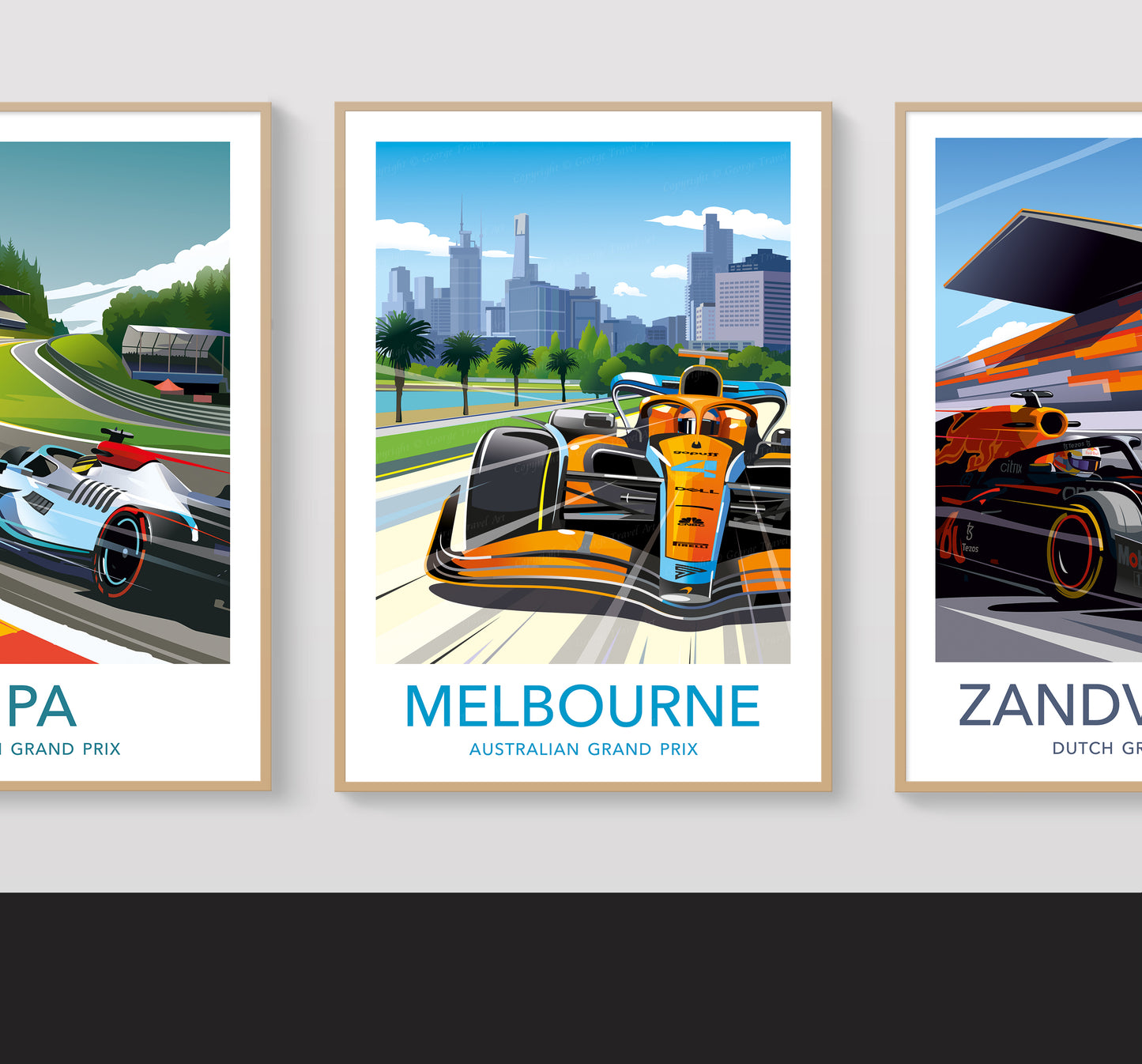 Melbourne F1 poster – McLaren wall art second angle