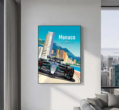Kimi Antonelli Monaco 2026 Poster – Mercedes F1 Wall Art