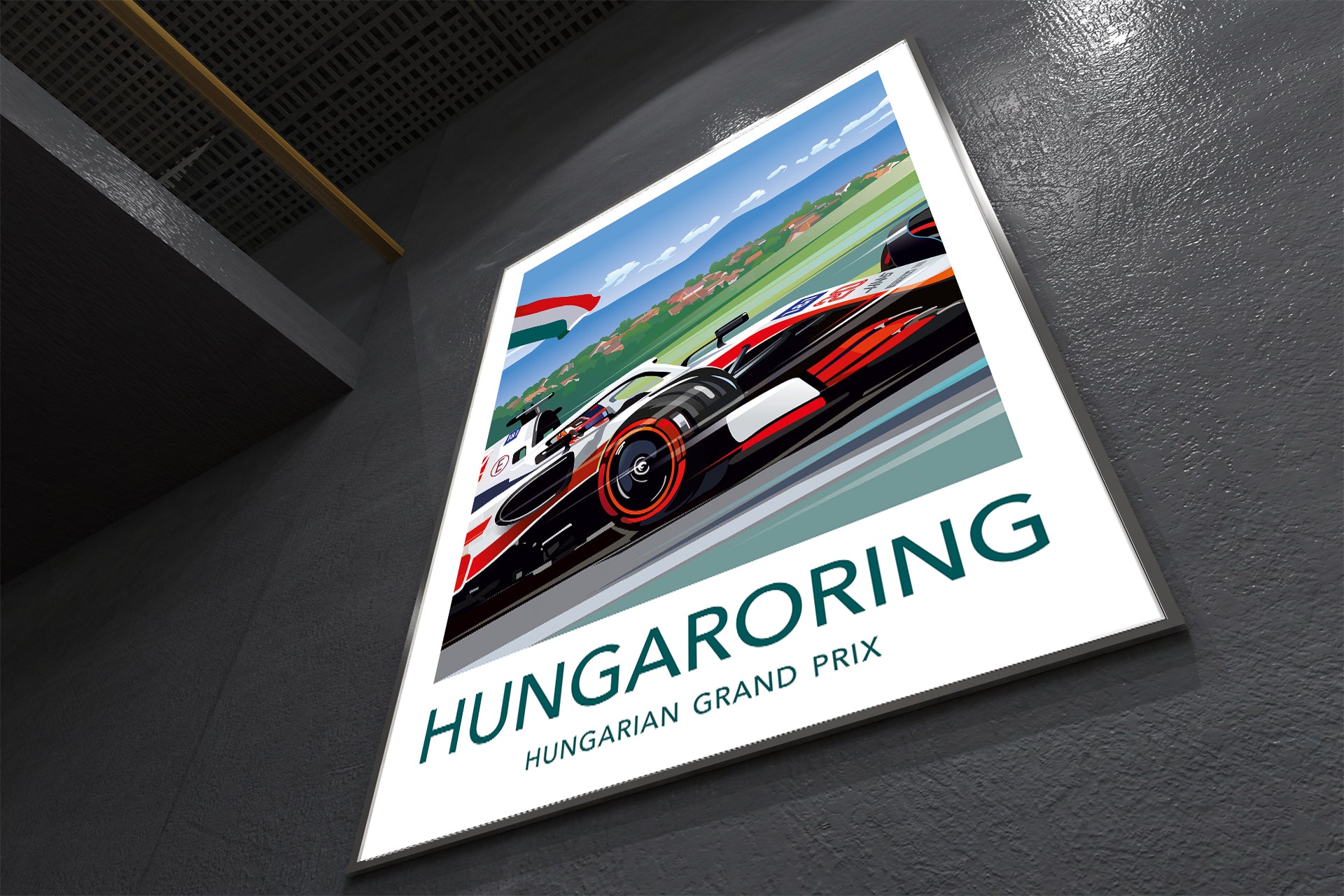 Budapest Hungaroring Formula 1 poster featuring Haas at Hungarian Grand Prix – wall art print