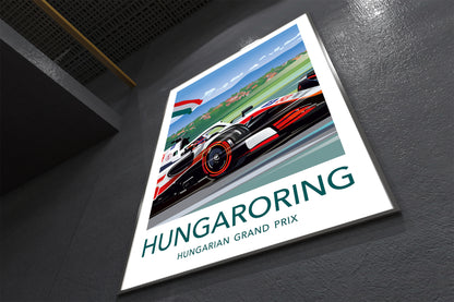 Budapest Hungaroring Formula 1 poster featuring Haas at Hungarian Grand Prix – wall art print