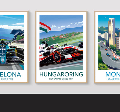 Hungaroring F1 poster – Haas Kevin Magnussen wall art second angle