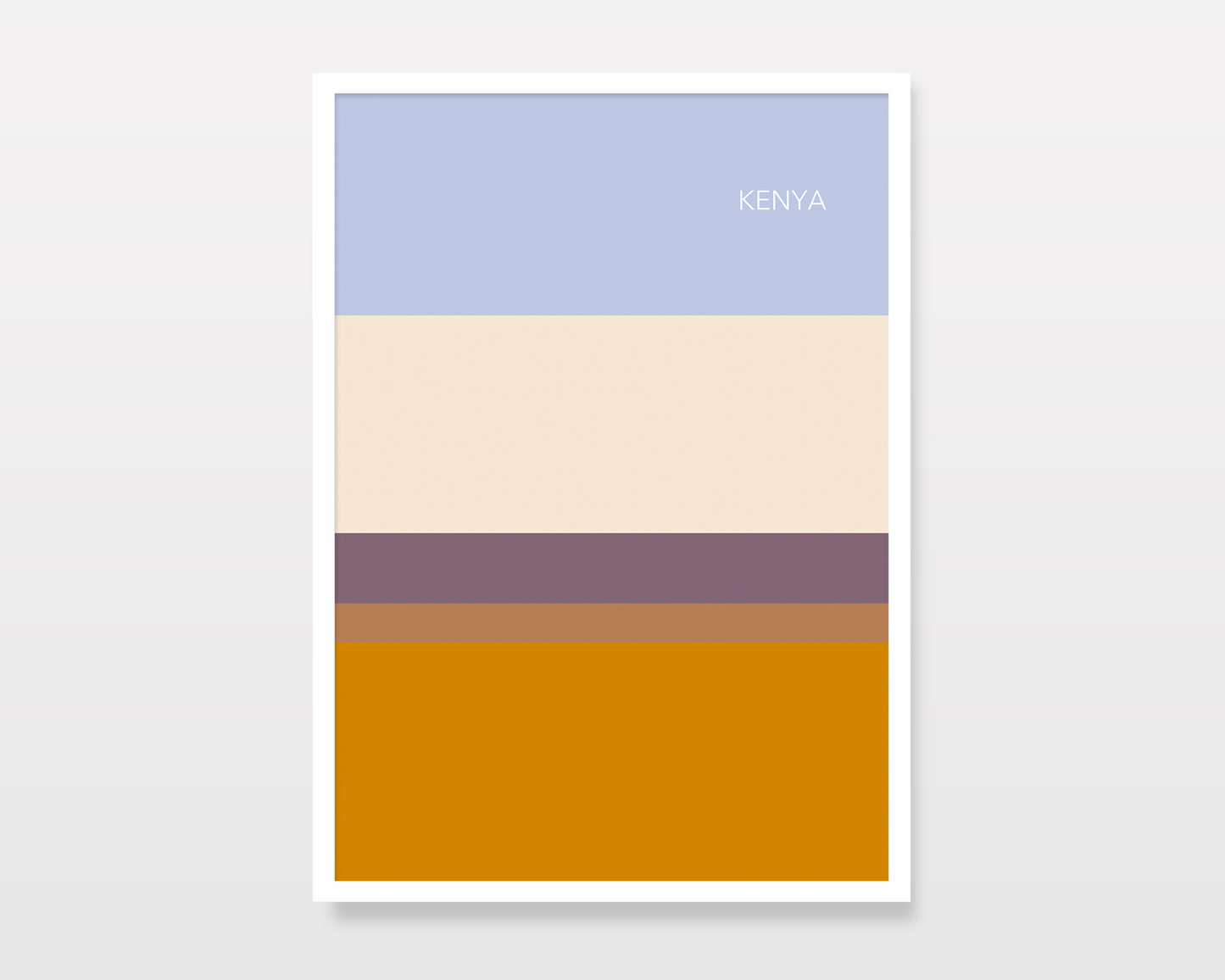 KENYA Travel Art Print / Abstract Travel Poster