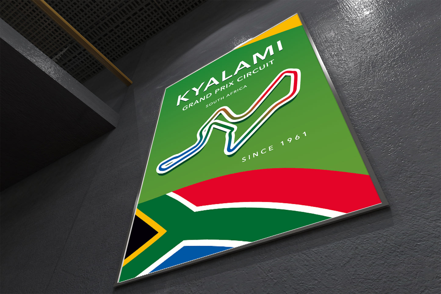 Kyalami circuit track map poster print – historic Grand Prix wall art
