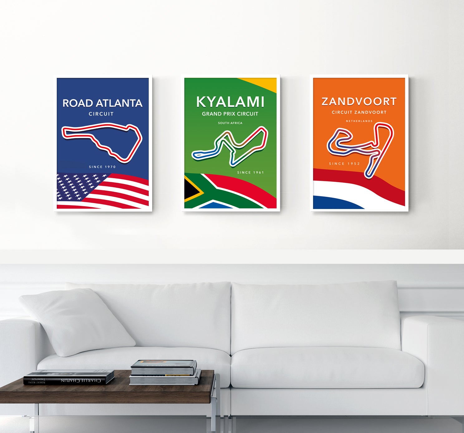 Kyalami circuit track map poster print – historic Grand Prix wall art
