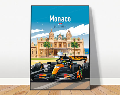 Detail of Lando Norris Monaco GP 2005 F1 wall art print