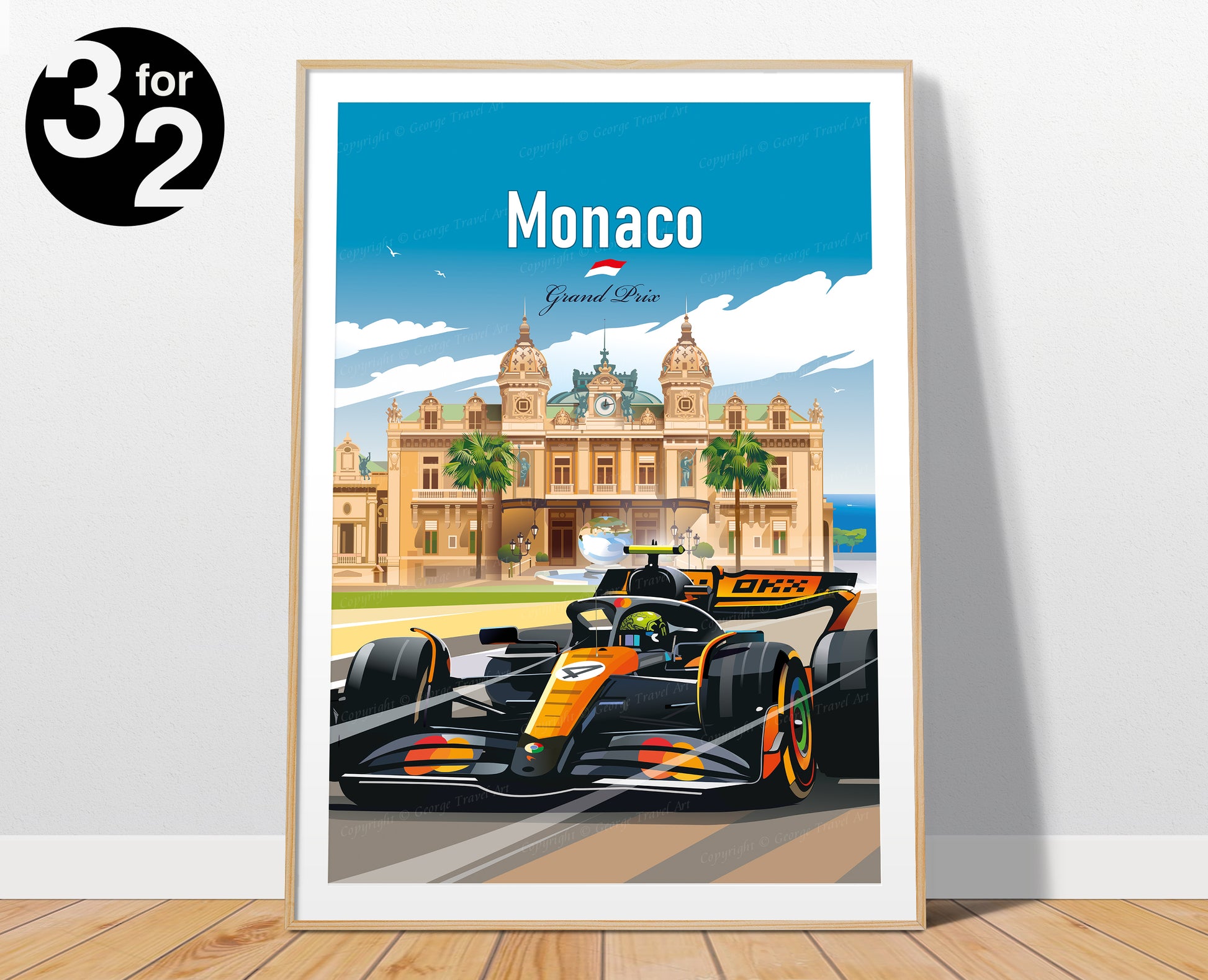 Lando Norris Monaco GP 2005 wall art poster – Formula 1 motorsport print