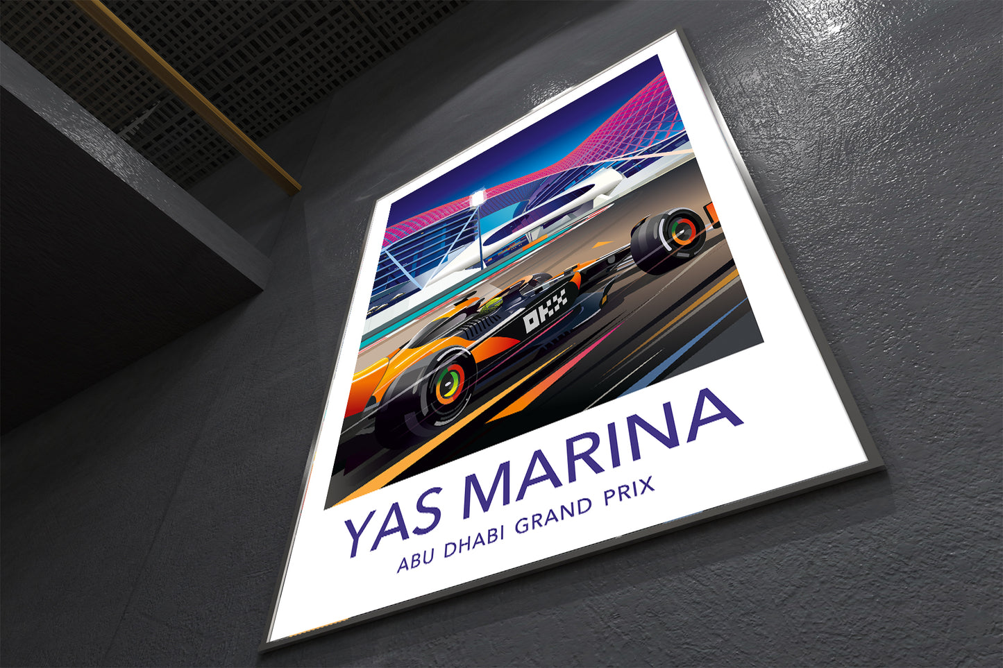 Detail of Lando Norris Yas Marina F1 poster print