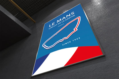 Le Mans circuit track map poster print – endurance racing wall art